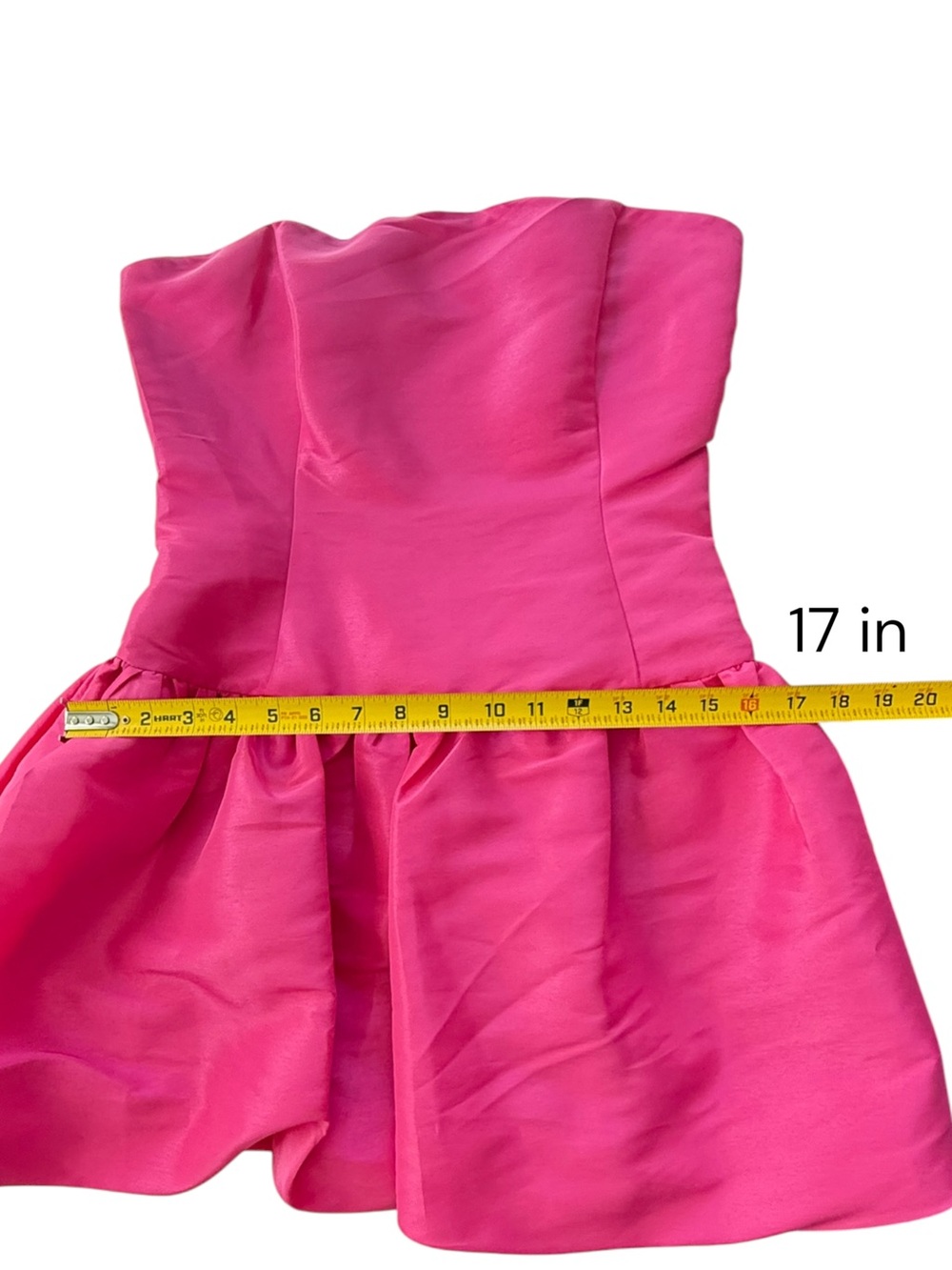 Sugarlips Women Strapless Mini Dress Hot Pink Bubble Skirt Smocked Back M NWT - Picture 8 of 12